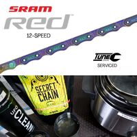 SRAM Red AXS D1 12-Speed Silca Waxed Chain Rainbow
