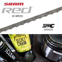 SRAM Red AXS E1 12-Speed Silca Waxed Chain Silver