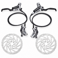 TRP DH-R EVO 4-Piston Hydraulic Disc Brake Set Silver - Front + Rear + 6-Bolt Rotors