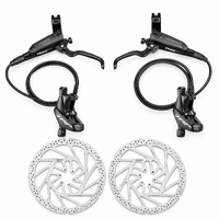 TRP Trail EVO 4-Piston Hydraulic Disc Brake Set Black - Front + Rear + 6-Bolt Rotors